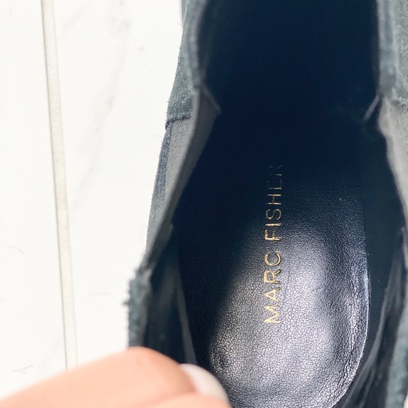 Marc Fisher Black Suede Ankle Bootie Saint Chelsea - Picture 8 of 9
